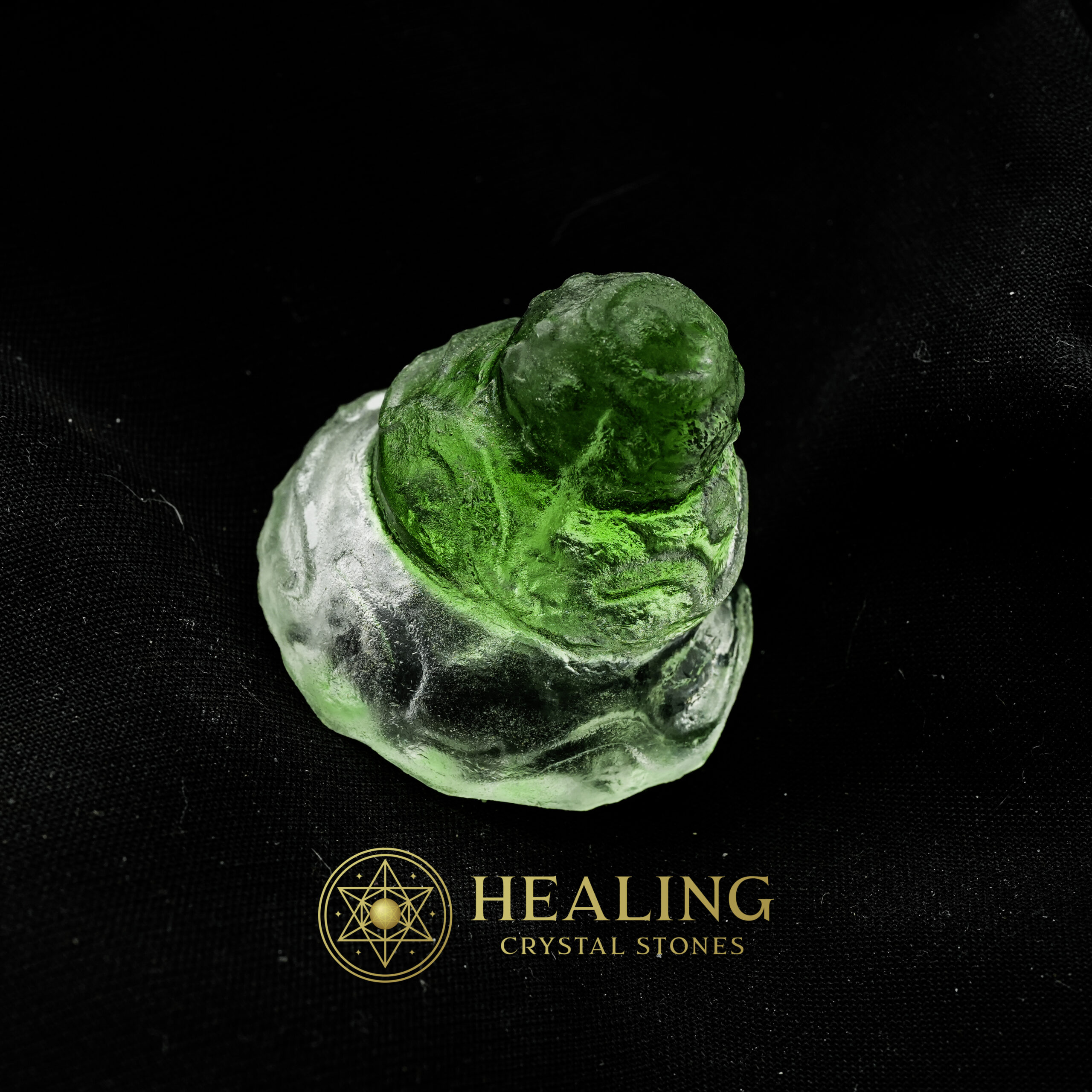 Sanca Leaf Crown Pearl - Type A1.2 (Crystal/Green) - Healing stones, mystical crystals, spiritual stones, talisman crystals, ritual stones, psychic energy stones, metaphysical tools, magickal crystals, energy healing stones, shamanic tools