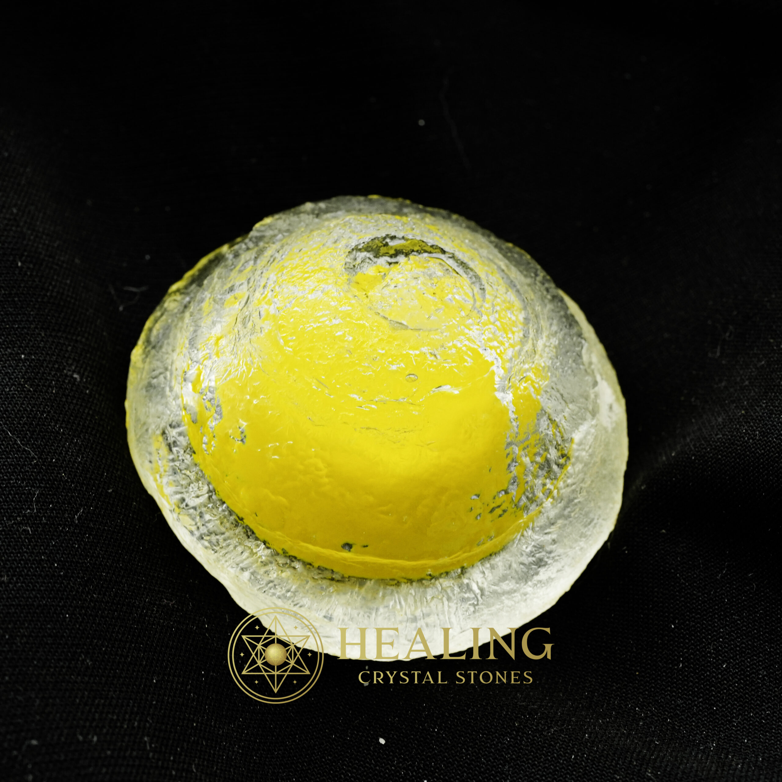 Sanca Leaf Crown Pearl - Type A1.6 (Crystal/Yellow) - Spiritual crystals, healing stones, mystical crystals, talisman crystals, ritual power stones, psychic energy stones, metaphysical tools, magickal stones, energy healing stones, shamanic ritual tools