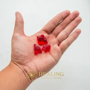 Red Lizard Mustika - Type C1 - Warding Stone, Protective Stone, Protection, Cleansing, Purification, Negative Energy Protection, Energy Shield Crystal, Aura Cleansing Stone, Guardian Stone, Guardian Talisman