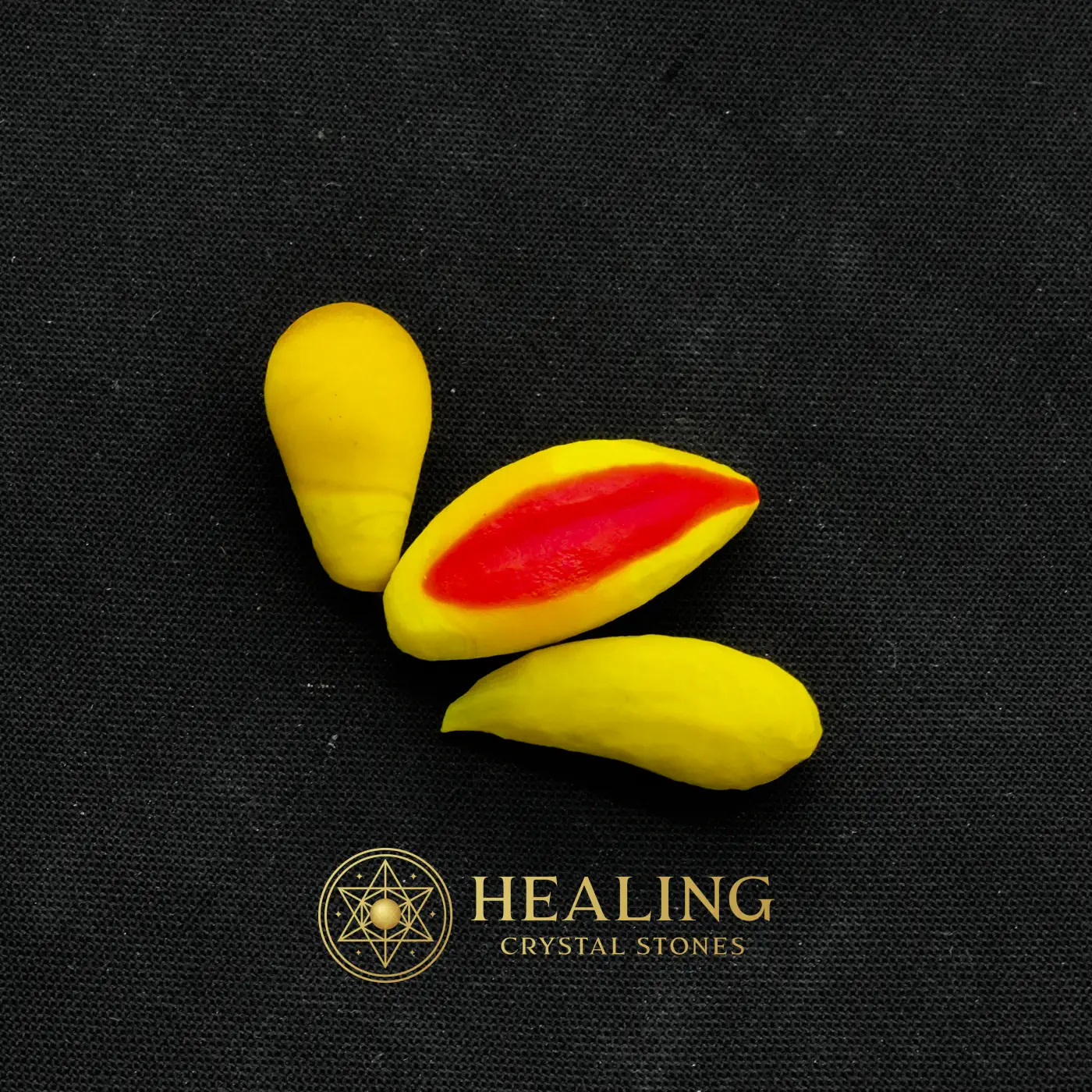 Yellow Lizard Pearls - Type C - Animal Totem Stones, Power Animal Stones, Shamanic, Shaman, Spirit Stone, Spirit Crystal, Mystical, Sacred, Harmony, Protection