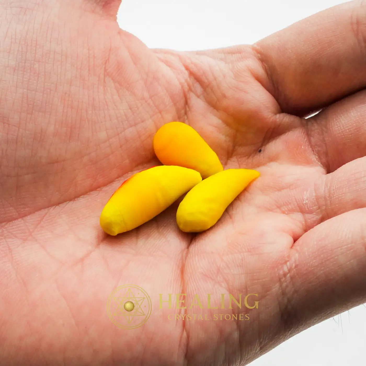 Yellow Lizard Pearls - Type C - Healing Crystals, Crystal Stones, Energy Stones, Energy Balance Stone, Energy Alignment Crystal, Sacral Chakra Crystal, Meditation, Chakra, Aura, Spiritual Healing