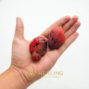 Red Bamboo Pearls - Type A - Healing Stones, Sacred Stones, Aura Crystal, Cleansing, Purification, Meditation, Chakra, Spiritual Healing, Balance, Harmony