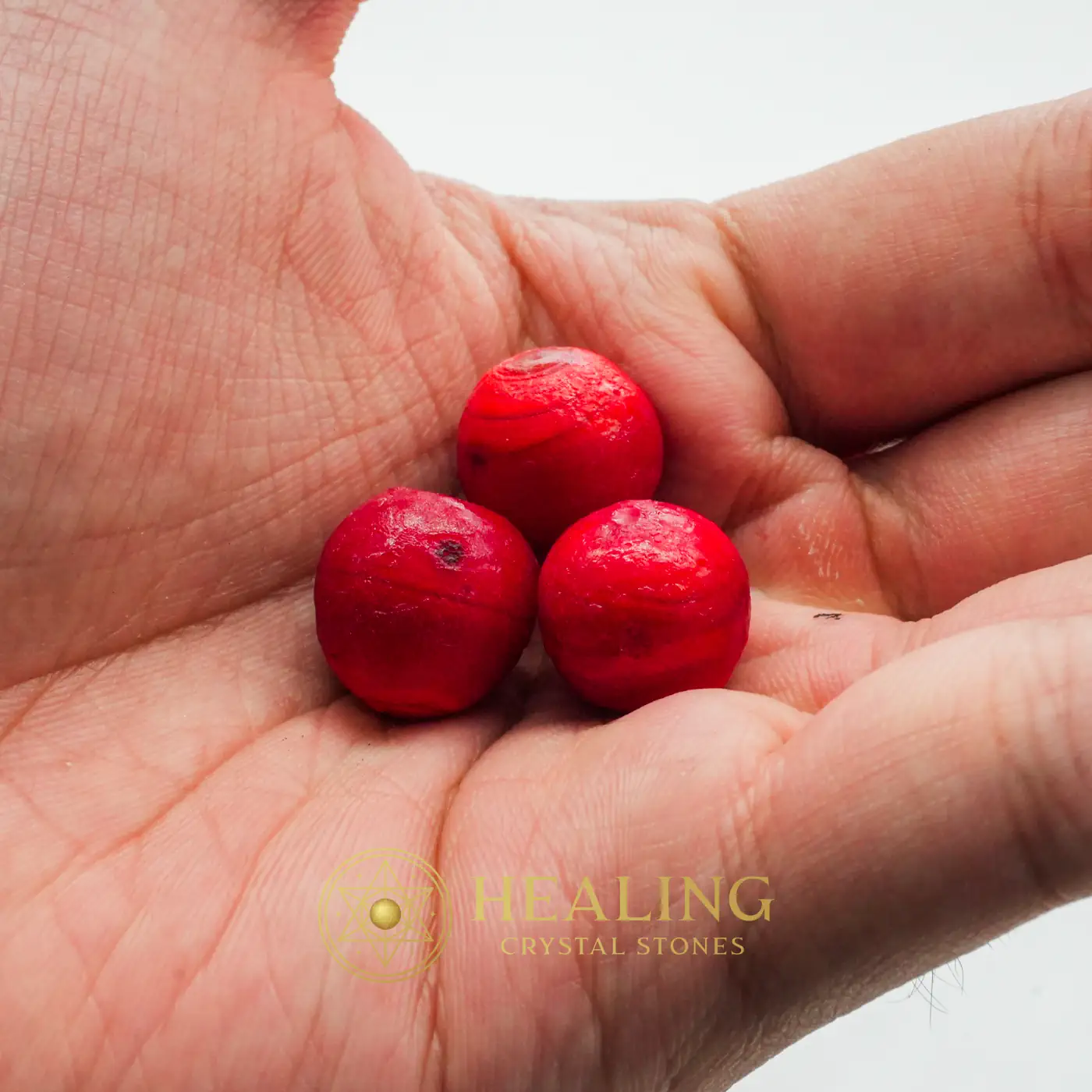 Red Centipede Pearls - Type P1 - Magical Stones, Magickal Stones, Magickal Crystals, Ritual Power Stones, Ritual Crystals, Enchanted Stones, Ritualistic, Ceremnoial, Mystical, Occult