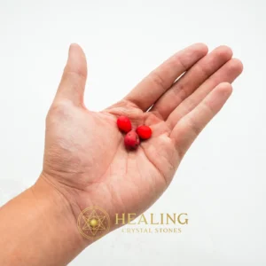 Red Coconut Pearl - Type A - Healing Crystals, Crystal Stones, Mustika Stones, Sacred Stones, Guardian Talisman, Aura, Meditation, Protection, Fortune, Spiritual Healing