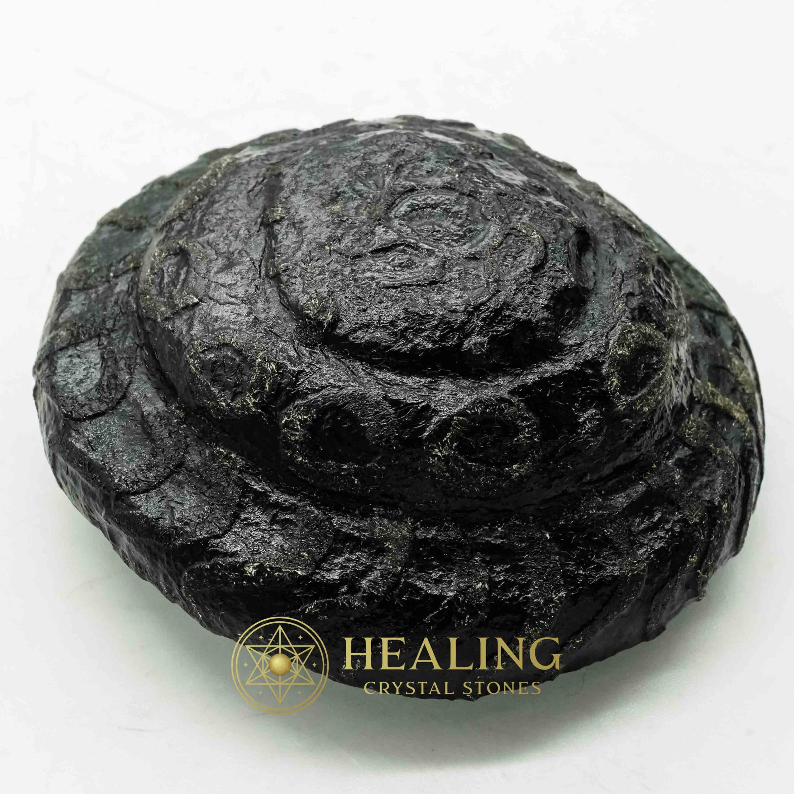 Black Dragon Crown - Type A4 (Crystal) - Crystal Stones, Mustika Pearls, Spiritual Crystals, Ritual Power Stones, Energy Stones, Enchanted Stones, Crystals, shamanic, artifact, magical