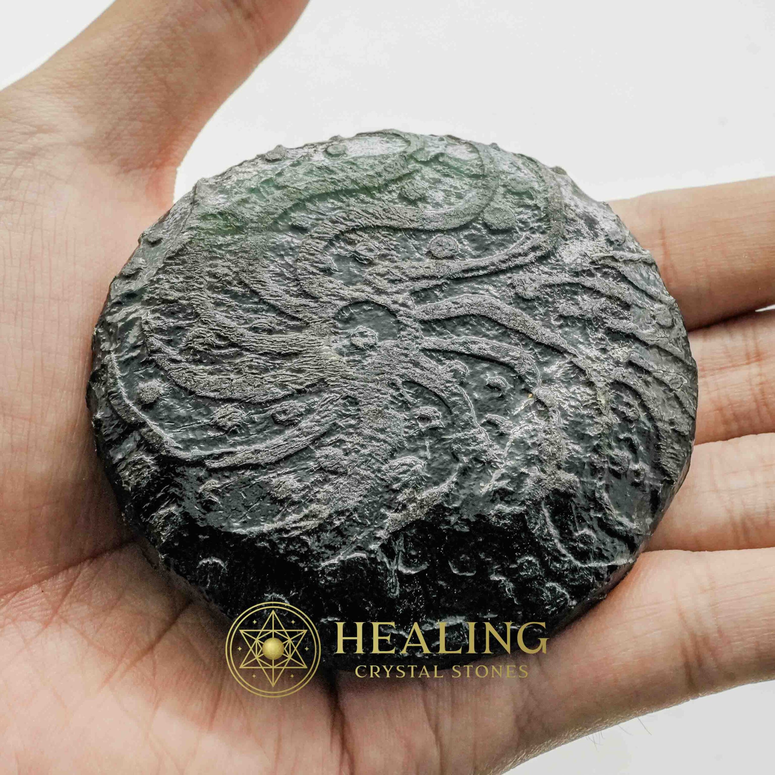 Black Dragon Crown - Type A4 (Crystal) - Healing Crystals, Mustika Stones, Bezoar Crystals, Animal Totem Stones, Sacred Crystals, Ritual Crystals, Talismans Stones, mystical, metaphysics, rare