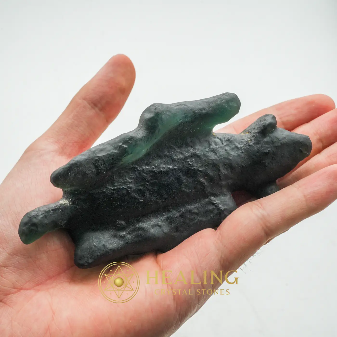 Fossilized Black Nyambik Buntung - Type D2 - Life Force Stone, Life Energy Crystal, Solar Crystal, Nature Crystal, Universal Energy, Positive Energy, Energetic, Balance, Harmony, Inner Wisdom