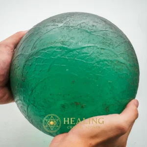 Jumbo Earth Dragon Pearl (Green) - Type A4 - Mustika Stones, Healing Stones, Energy Stones, Universal Energy, Emotional Healing, Cleansing, Divine, Unique, Antique, Exceptional