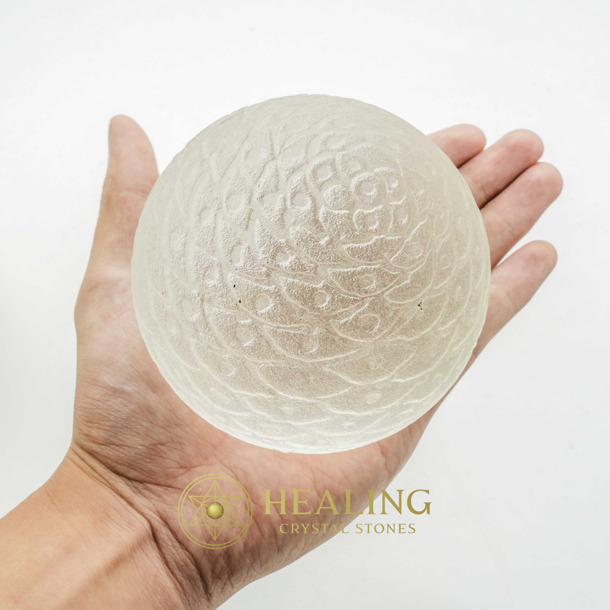 Sky Air Dragon Ball (White) - Type G1 - Healing Crystals, Mustika Stones, Healing Stones, Bezoar Crystals, Magical Stones, Sacred Crystals, Talismans Stones, mystical, artifact, occult