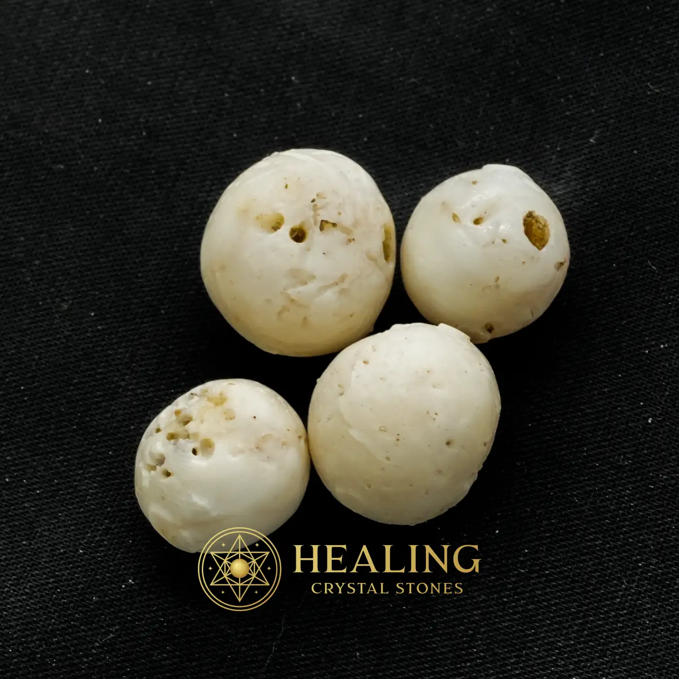 White Eagle Pearls - Type G2 - Cleansing, Purification, Protection, Negative Energy Protection, Energy Shield Crystal, Aura Cleansing Stone, Warding Stone, Protective Stone, Guardian Talisman, Guardian Amulet