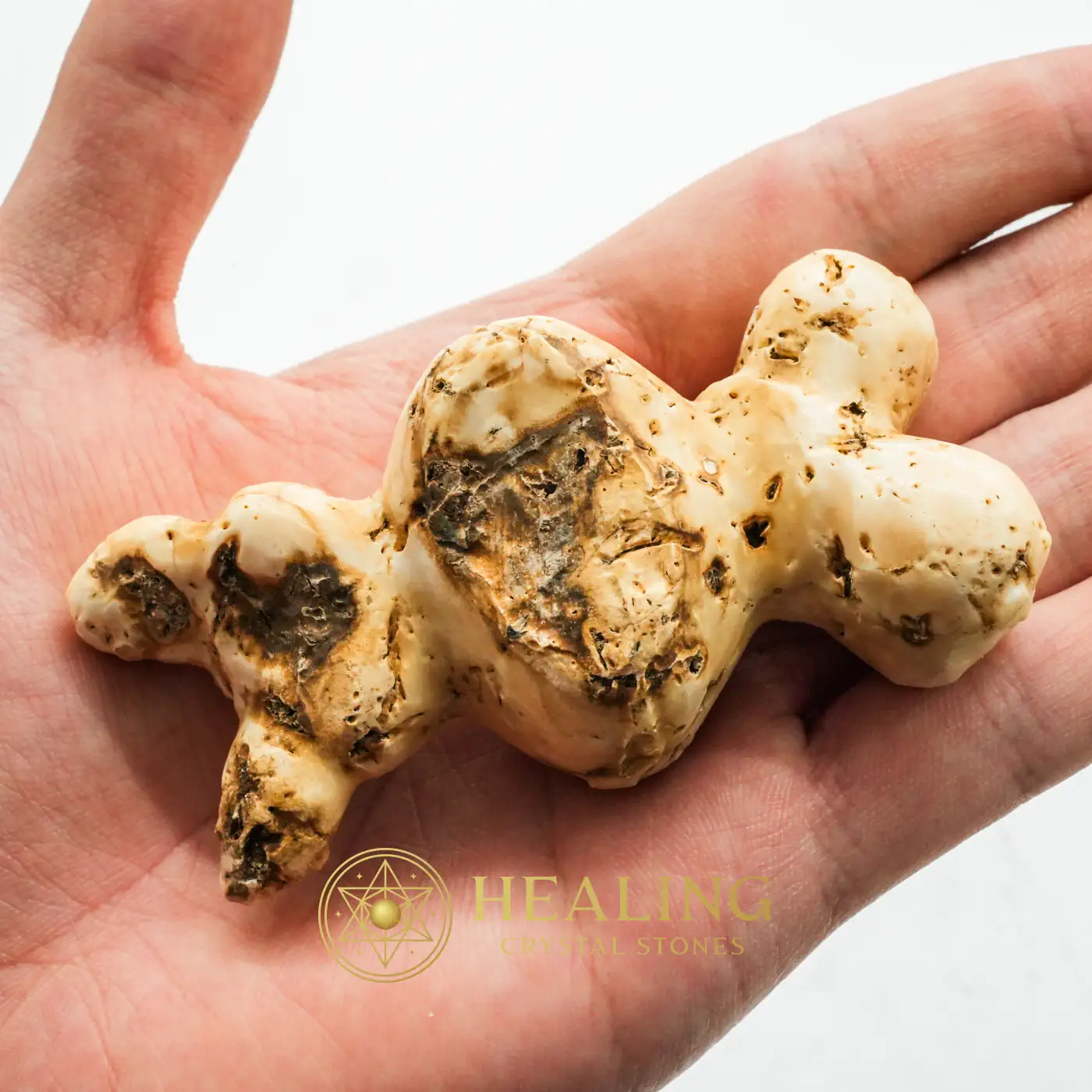 White God Monkey Pearl - Type C13 - Crystal Stones, Shamanic, Energy Stones, Positive Energy, Chakra, Purification, Unique, Spirit Crystal, Mystical Relic, Energy Shield Crystal
