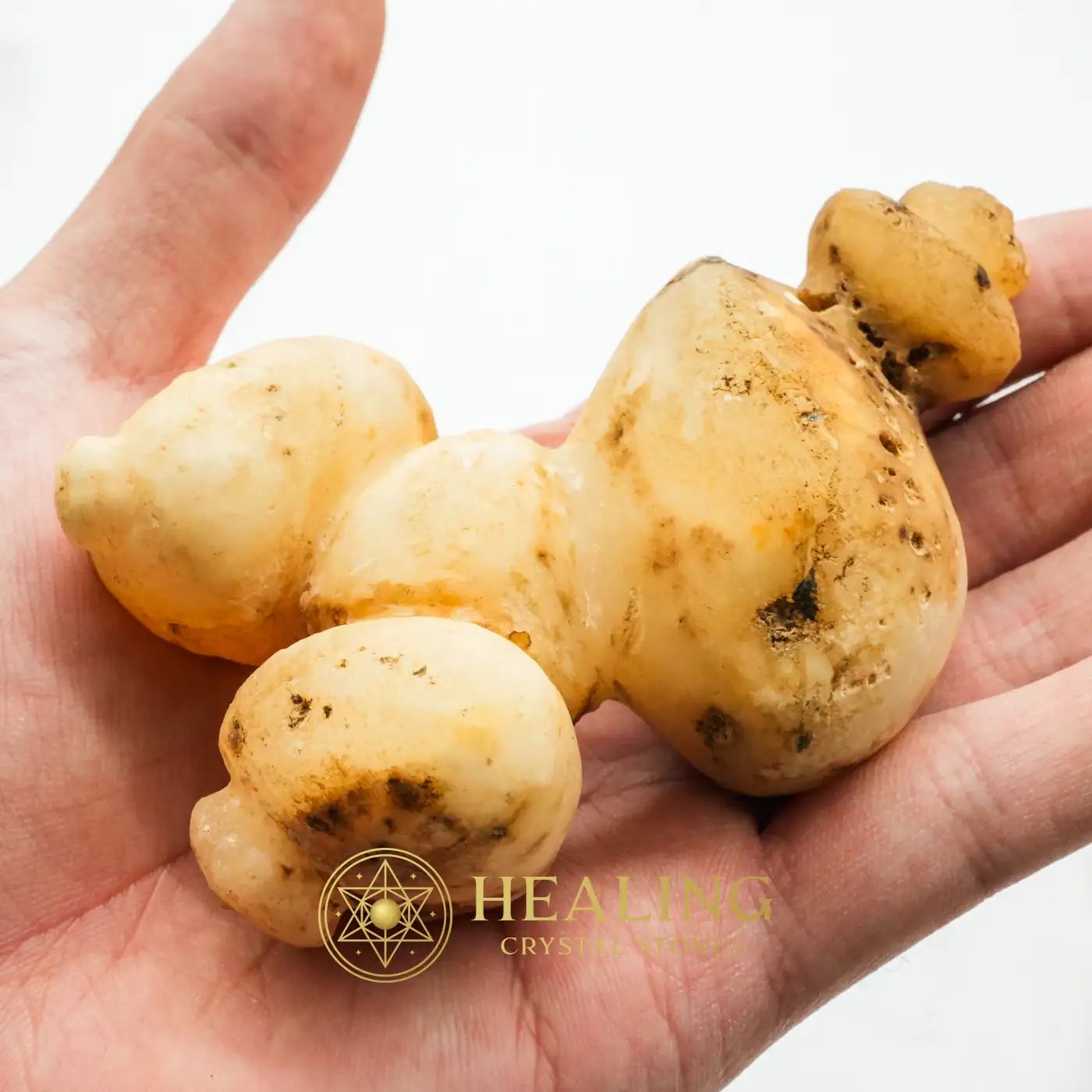 White God Monkey Pearl - Type C21 - Sacred Crystals, Shaman, Divine, Positive Energy, Balance, Warding Stone, Unique, Earth Spirit Stone, Guardian Talisman, Energy Alignment Crystal